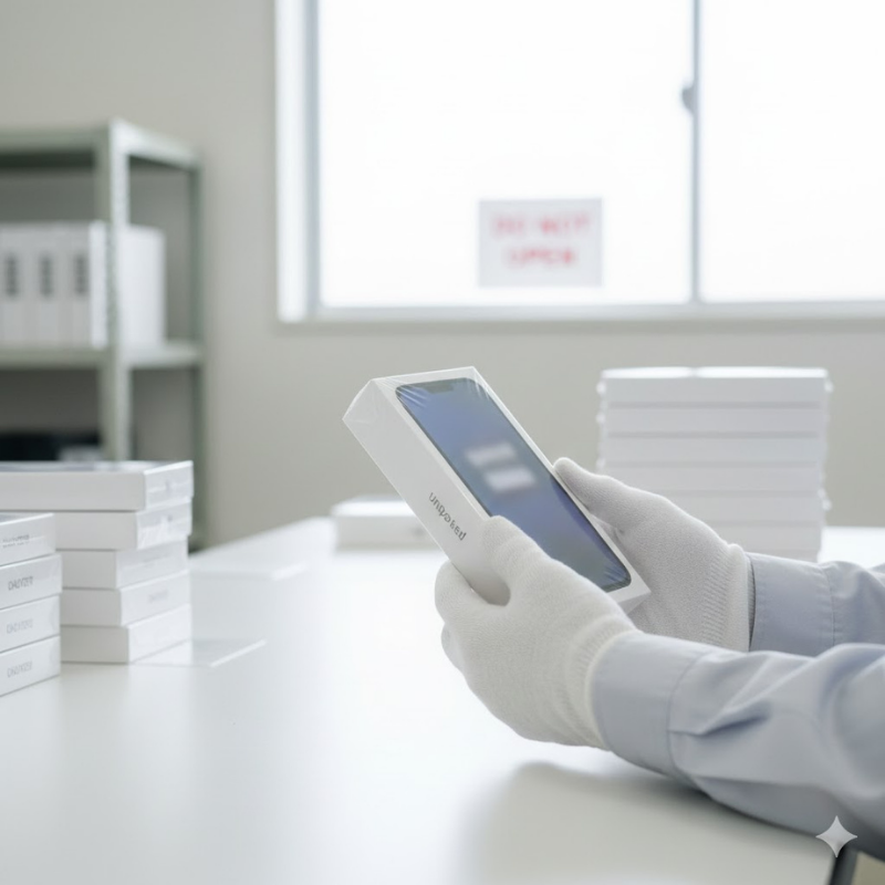 端末の返品は未開封のみという条件